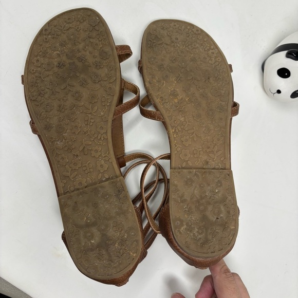 Pop Brown Studded Strappy Sandals - Picture 5 of 6